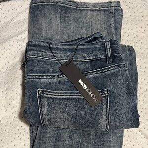 Fashion Nova Women's Faded Blue Skinny Jeans